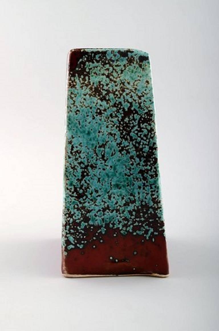 Hans Hedberg (1917-2007) Swedish ceramist.
Unique ceramic vase from Hedberg's own workshop in Biot, South of France, circa 1970s.
Hedberg worked with several famous artists, including Picasso, Leger and Matisse.
Signed.
Measures 15.5 x 8.5