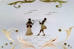 Murano, Italia, Vassoio rettangolare con piatto a specchio