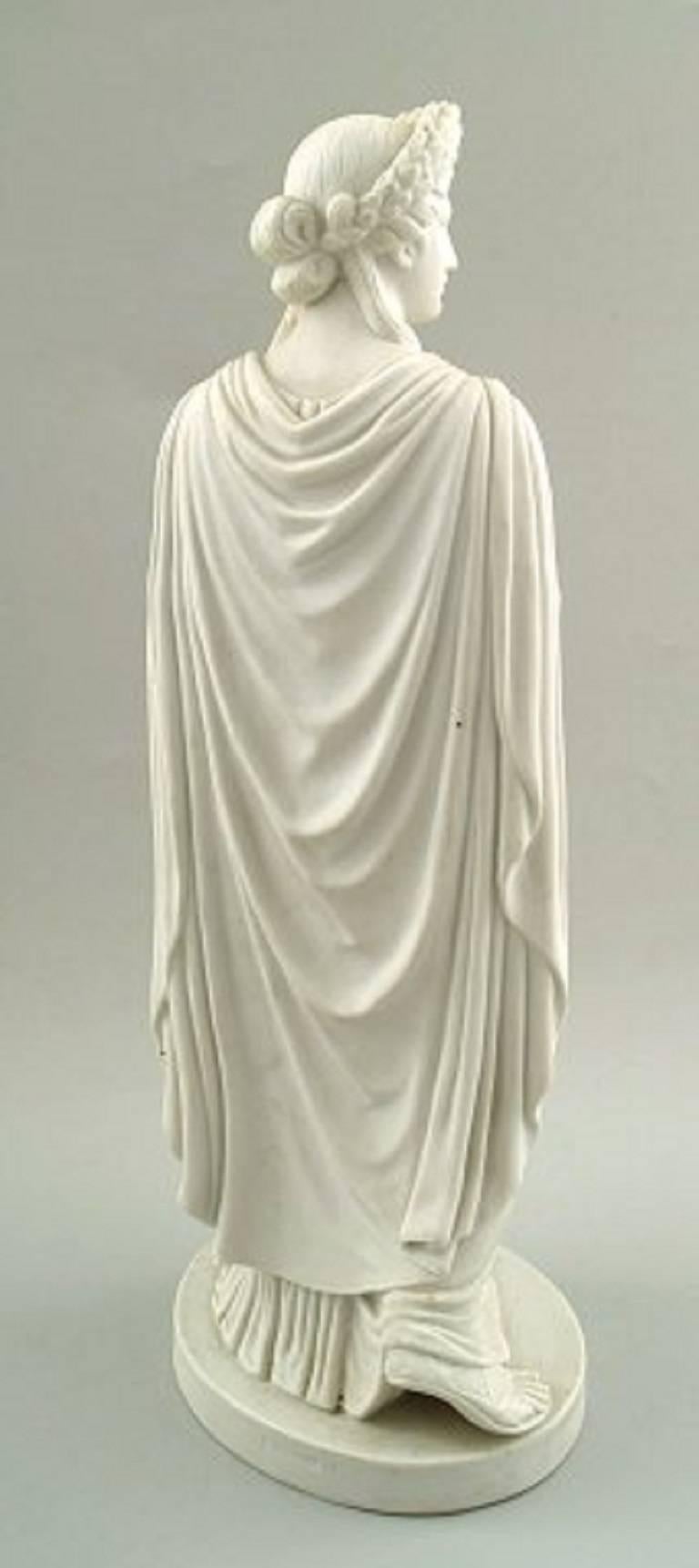 Neoclassical Rare and Large Antique B&G / Bing & Grondahl Bisque Apollon Figure