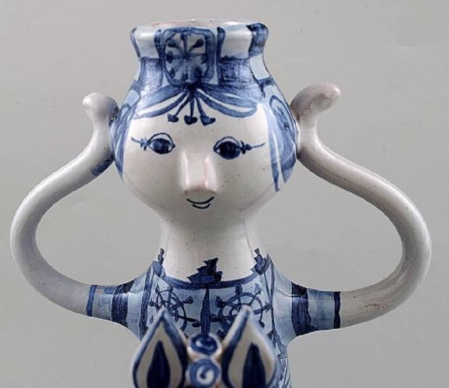 Rare Bjorn Wiinblad Figure from the Blue House, Figure or Candlestick In Excellent Condition In Copenhagen, DK