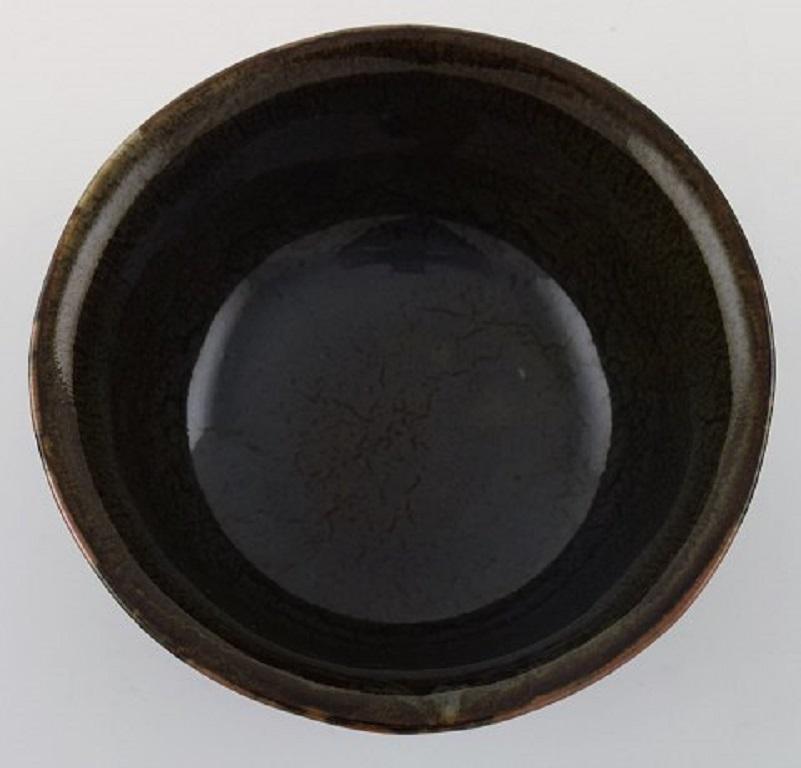 Axel Salto for Royal Copenhagen, Stoneware Bowl, Modeled in Organic Form 2