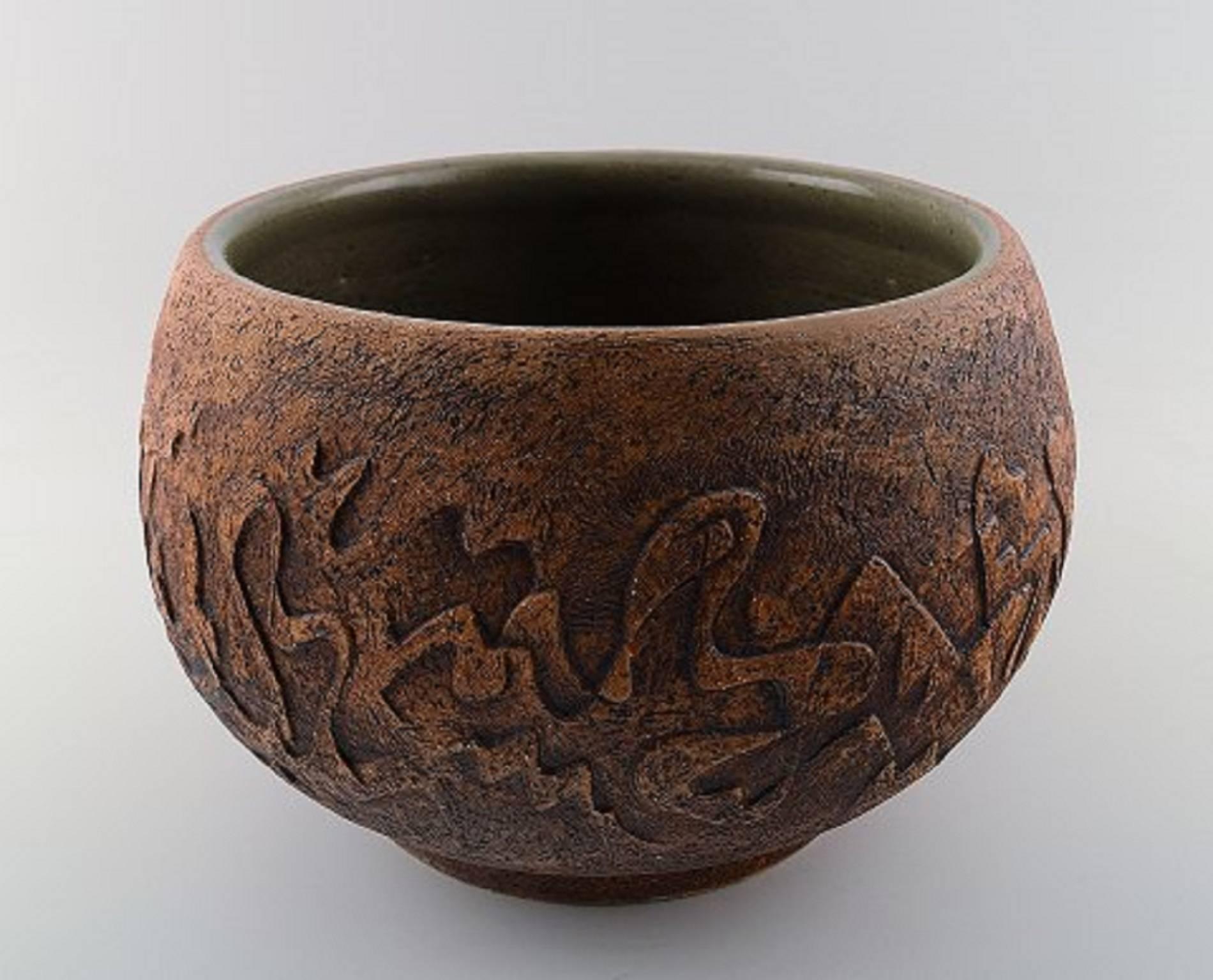 Scandinavian Modern Melike Ababiyanik for Royal Copenhagen, Large Stoneware Jar