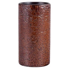 Ingrid Atterberg for Upsala Ekeby, Sweden. Ceramic vase with glaze in brown hues