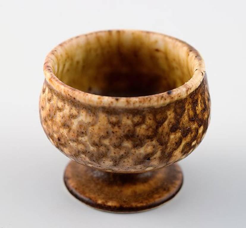 Scandinavian Modern Stig Lindberg, Gustavberg Studio Hand, Ceramic Miniature Vase For Sale