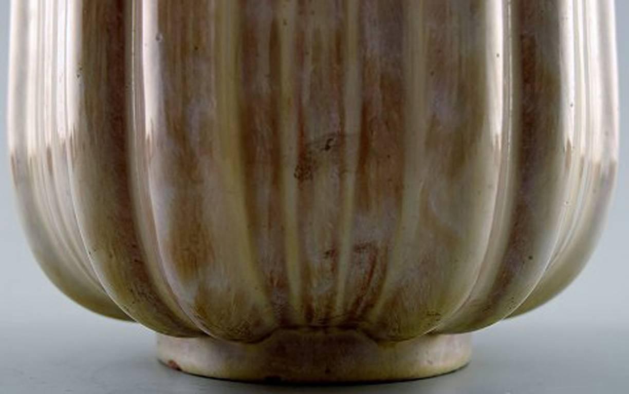 Swedish Upsala-Ekeby Pottery Vase in Art Deco Style