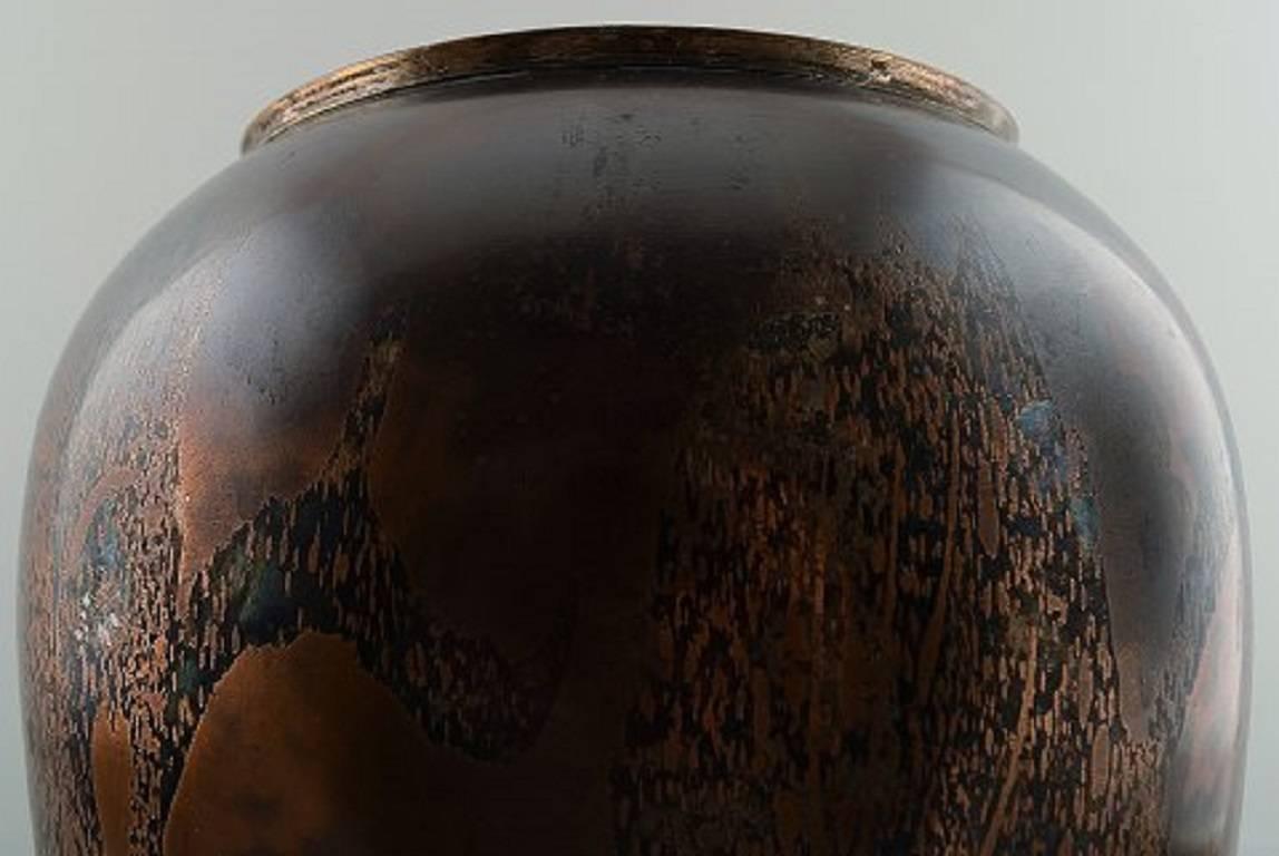 German Large Art Deco Bronze Vase, WMF 'WüRttembergische Metallwarenfabrik'