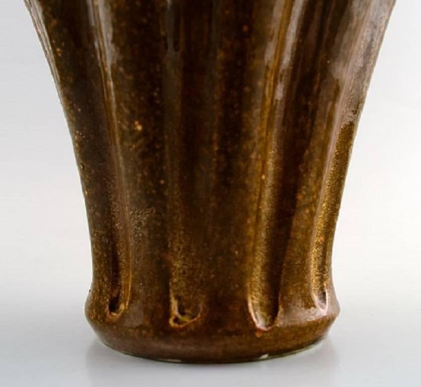 Kähler, HAK, Svend Hammershøi, Glazed Stoneware Vase In Excellent Condition In Copenhagen, DK