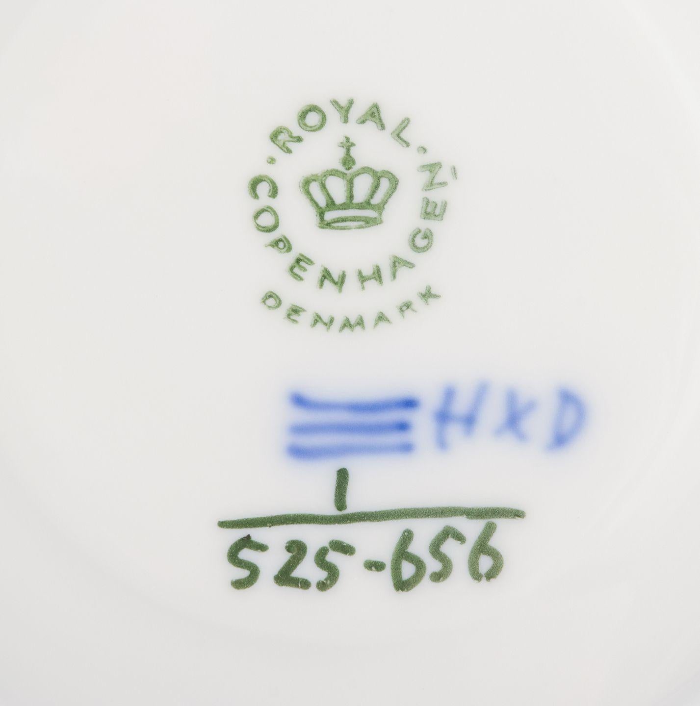 Royal Copenhagen Blue Fluted Half Lace, set di sei tazze da tè con piattini. in vendita 1