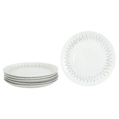 Friedl Holzer-Kjellberg for Arabia. Set of six salad/dessert plates in porcelain