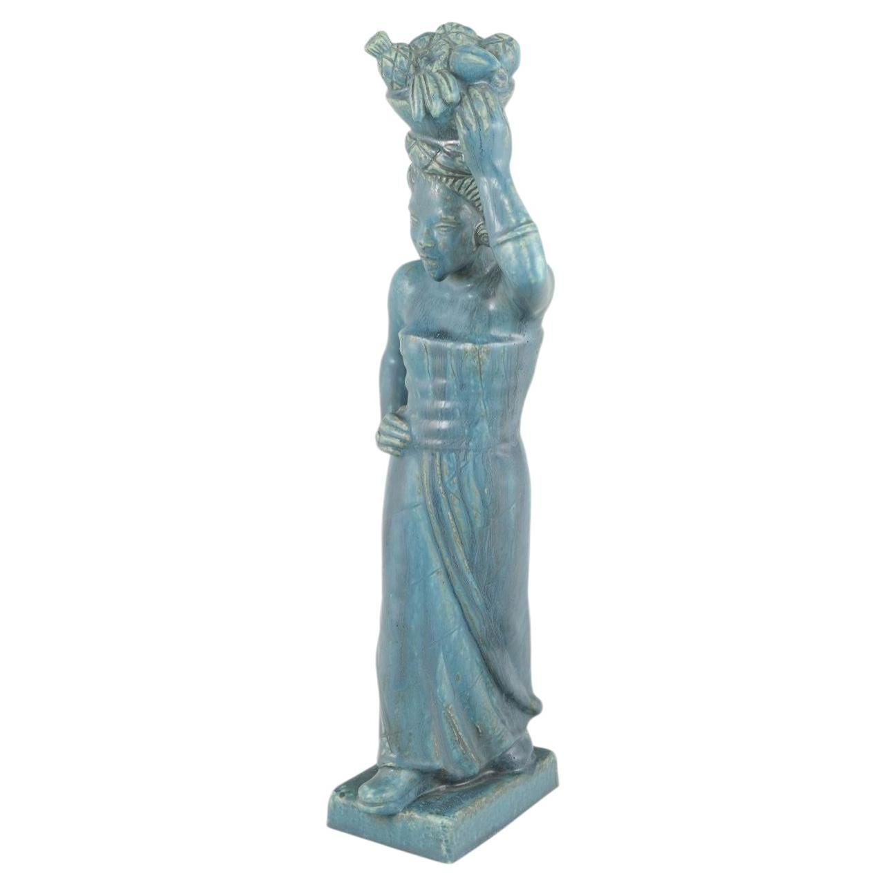 Harald Salomon for Rörstrand. Monumental Art Deco sculpture in stoneware, 1940s For Sale