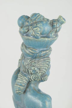 Harald Salomon for Rörstrand. Monumental Art Deco sculpture in stoneware, 1940s
