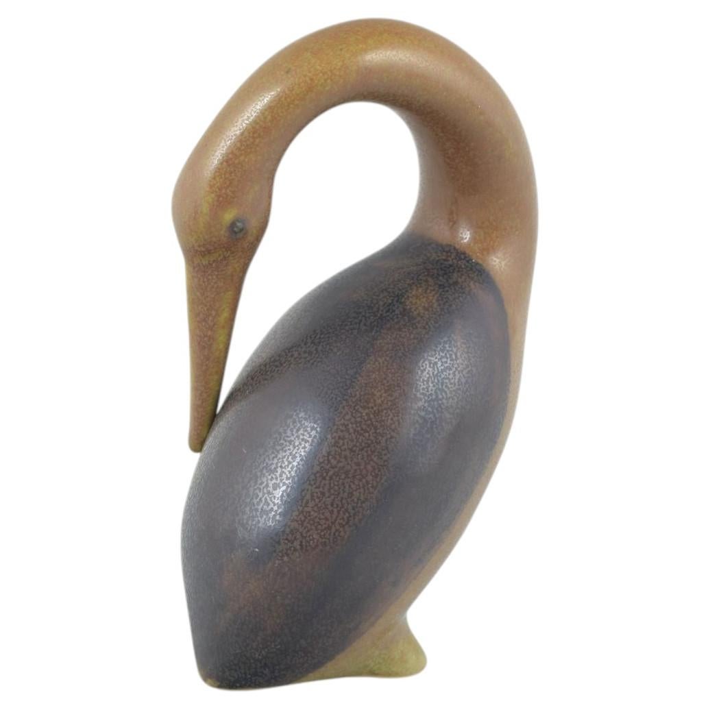 Knud Basse, Bornholm, Denmark. Stoneware figure of bird, 1960s