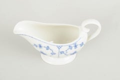 Royal Copenhagen. Blue Fluted Plain Small Butter Sauce Boat. Dated 1963