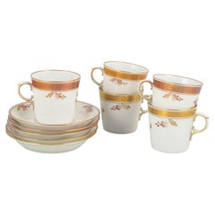 Royal Copenhagen Golden Basket. Set of 5 Demitasse Cups in porcelain.