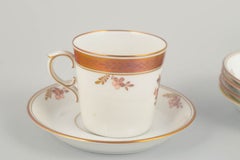 Royal Copenhagen Golden Basket. Set of 5 Demitasse Cups in porcelain.