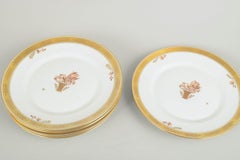 Royal Copenhagen Golden Basket. Set of 5 Lunch Plates in porcelain.