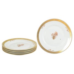 Royal Copenhagen Golden Basket. Set of 5 Lunch Plates in porcelain.
