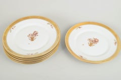 Royal Copenhagen Golden Basket. Set of 6 Lunch Plates in porcelain.