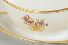 Royal Copenhagen Golden Basket. Porcelain sauce boat. Dated 1964