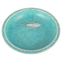 Wilhelm Kåge for Gustavsberg. Low ceramic bowl from "Argenta" series. Mid-20th C