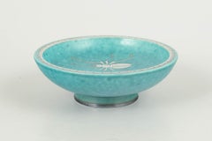 Wilhelm Kåge for Gustavsberg. Low ceramic bowl from "Argenta" series. Mid-20th C