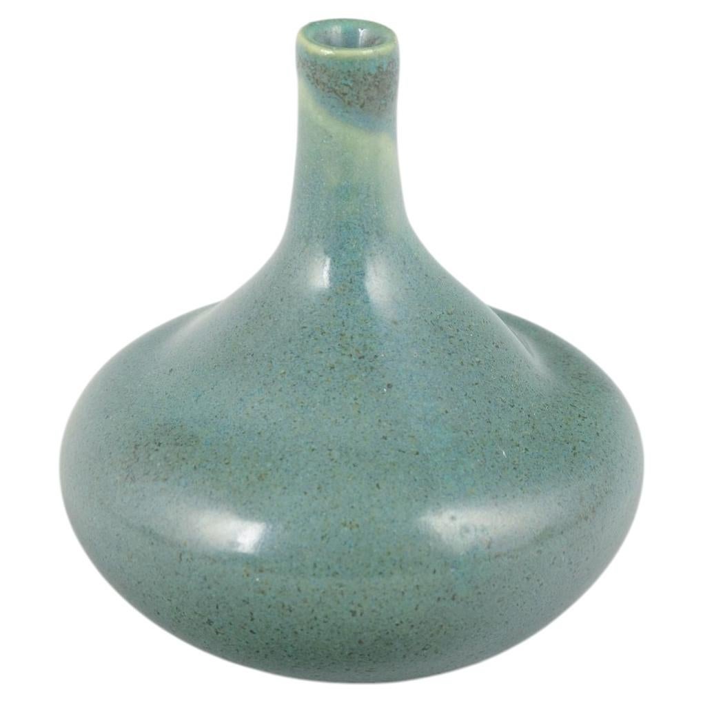 Swedish studio ceramicist. Miniature stoneware vase, 1970s For Sale
