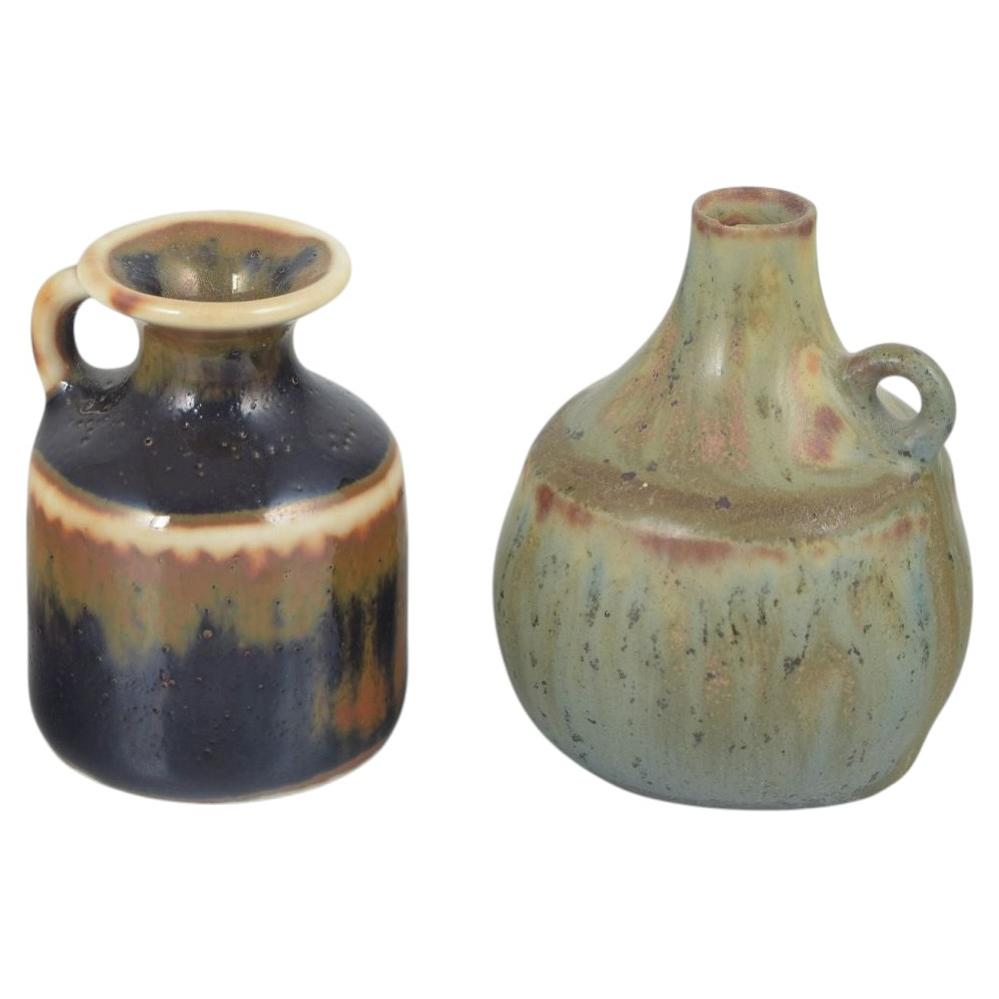 Carl-Harry Stålhane for Rörstrand. Two Miniature Ceramic Vases, Mid-20th C.