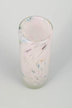 Per Lütken pour Holmegaard. Vase cylindrique en verre de la série « Cascade ». Années 1970