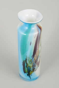 Per Lütken for Holmegaard. Art glass vase from "Cascade" series. 1970s