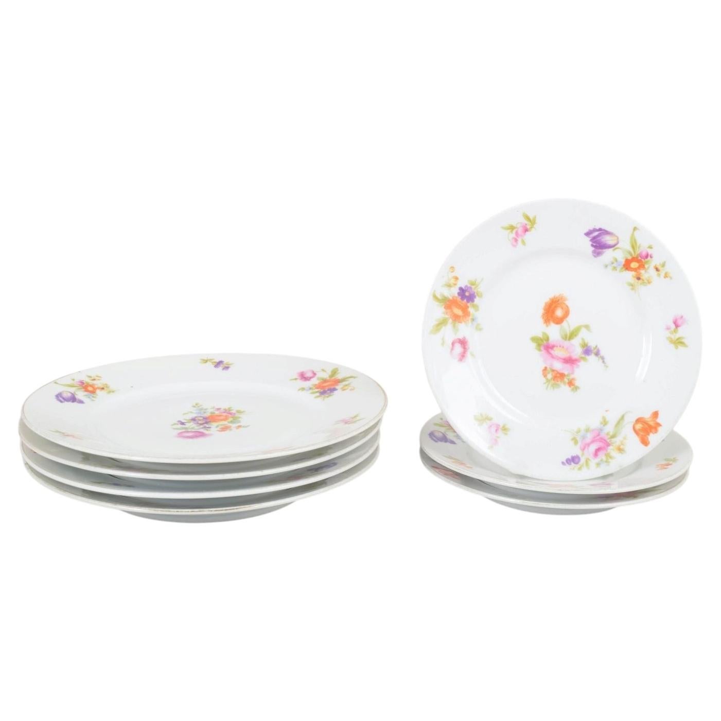 Rosenthal. Set of seven porcelain plates in Else pattern. 1930s For Sale