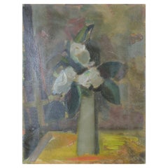 Frithiof Berglund listed Swedish painter. Oil on canvas. Flowers in a vase, 1958