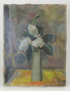 Frithiof Berglund listed Swedish painter. Oil on canvas. Flowers in a vase, 1958