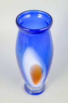 Chribska Glassworks. Large vase in sommerso glass. 1990s