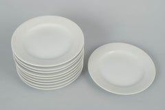 Axel Salto for Royal Copenhagen. Set of ten porcelain salad plates. 1960s/70s.