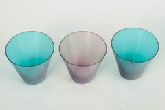 Kaj Franck for Nuutajärvi Notsjö. Three small “Kimara” glasses. Mid-20th C.