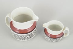 Gefle, Sweden. Set of two stoneware “Agneta” pitchers, 1970s.