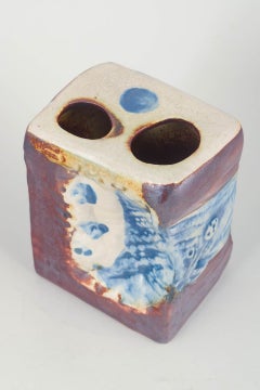 Carl-Harry Stålhane for Designhuset. Modern vase with experimental glaze. 1970s