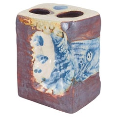 Carl-Harry Stålhane for Designhuset. Modern vase with experimental glaze. 1970s