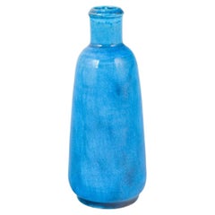 Nils Kähler for Kähler. Cylindrical ceramic vase in azure-blue glaze, 1960s