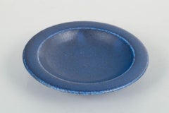 Saxbo, Denmark. Small stoneware dish in deep blue glaze. Mid-20th C.