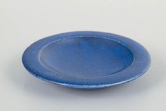 Saxbo, Denmark. Small stoneware dish in deep blue glaze. Mid-20th C.