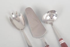 Bjørn Wiinblad, Rosenthal. Tre piatti da portata in acciaio inossidabile e porcellana
