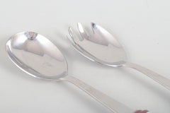 Bjørn Wiinblad, Rosenthal. Salad serving set in stainless steel and porcelain
