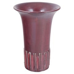 Thorkild Olsen, Royal Copenhagen. Large stoneware vase with oxblood glaze, 1933