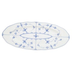 Royal Copenhagen, Blue Fluted Plain. Large porcelain fish platter, early 20th C.