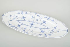 Royal Copenhagen, Blue Fluted Plain. Large porcelain fish platter, early 20th C.