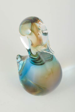 Ronneby, Sweden. Art glass figure “duckling”. Sommerso technique. 1970s.