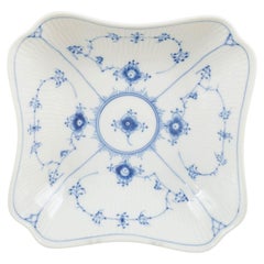 Royal Copenhagen, Blue Fluted Plain. Square porcelain serving bowl, 1980s