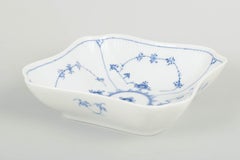 Royal Copenhagen, Blue Fluted Plain. Square porcelain serving bowl, 1980s