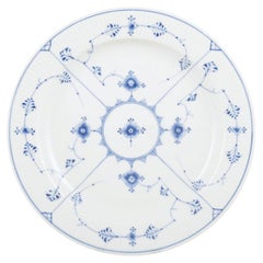 Royal Copenhagen, Blue Fluted Plain. Large round serving dish in porcelain 1920s